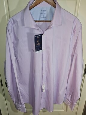 Stafford Light Lavender Men's Dress Shirt. SIZE 2XL (18-18 1/2) 36/37